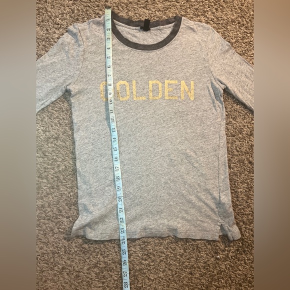 J Crew XS Women's 3/4 Gray Jersey Tee “Golden” - Picture 6 of 8